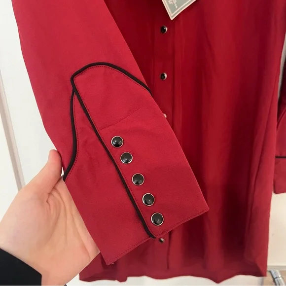 Roper Womens Dress Old West Collection with Embroidery - Red - Picture 7 of 14